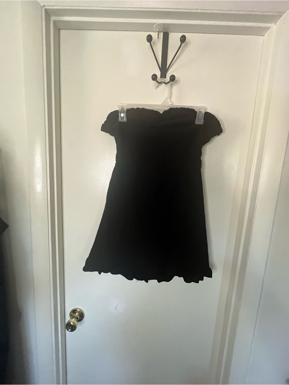 Free People Black Strapless Tie-Back Mini Dress - Size Small - Picture 2 of 7